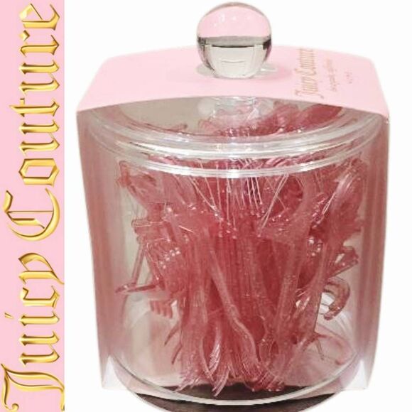 Juicy Couture Home Acrylic Beauty Organizer w/ Pink Floss Picks - Picture 1 of 8